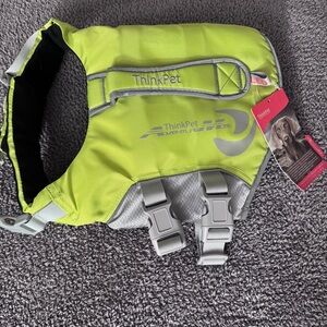 NWT ThinkPet Dog Life Jacket Vest Medium - Bright Neon Yellow Green
